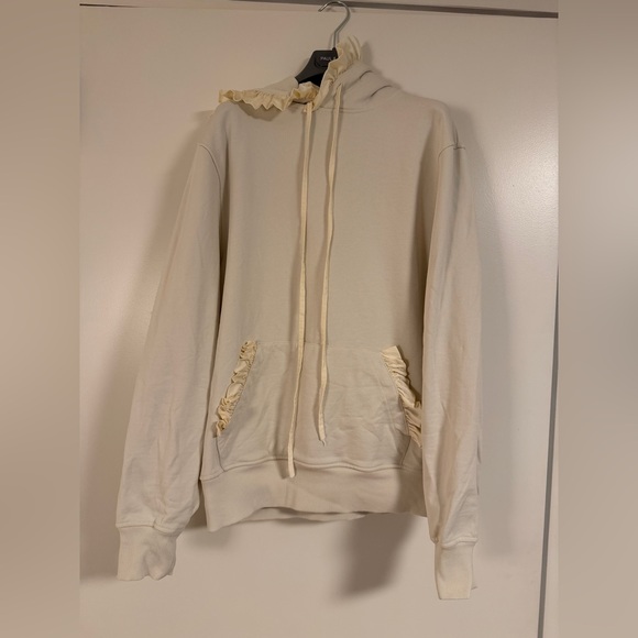 Tanner Fletcher Kit Cream Ruffle Hoodie size small - Picture 10 of 10